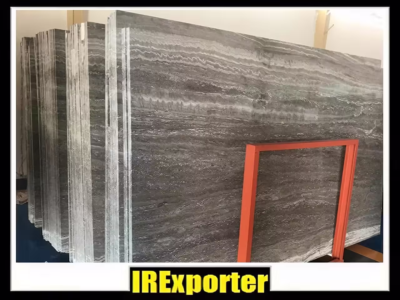 Export of metric colored travertine